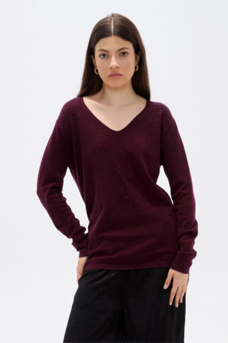 Remera Quelith Cereza Oscuro