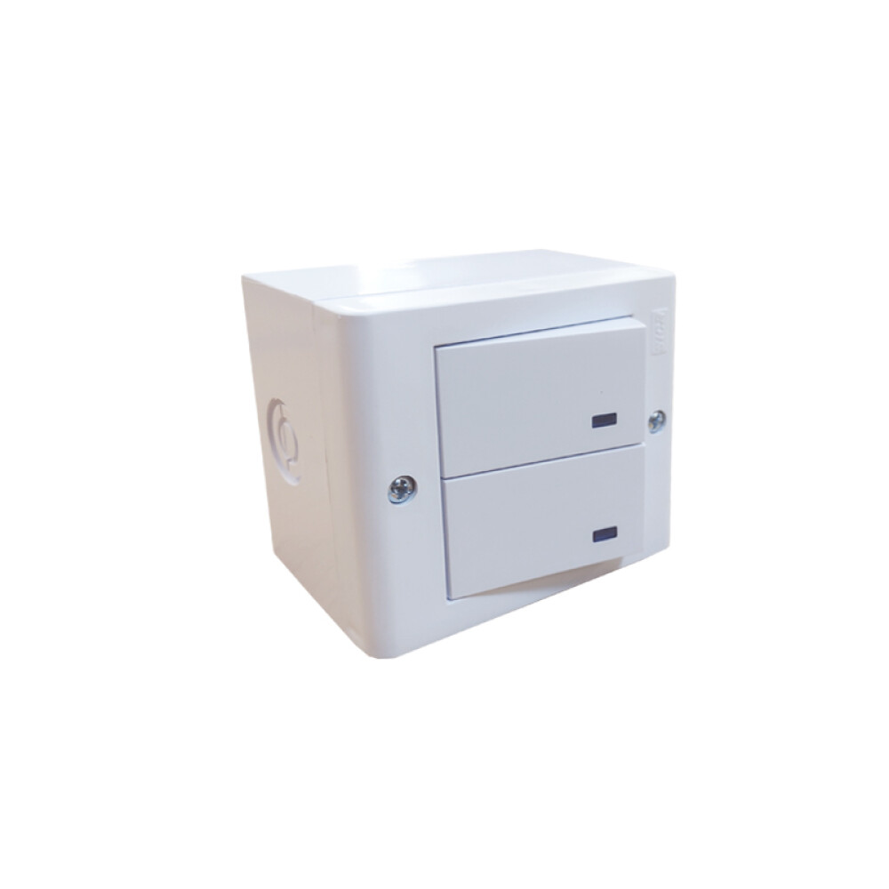 Caja con 2 llaves unipolares blanco puro Sica ELE07683