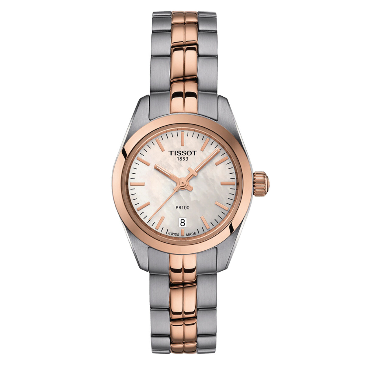 Reloj Tissot PR 100 Lady Small en acero y PVD oro rosa 