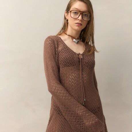 VESTIDO ASTURIANA Chocolate