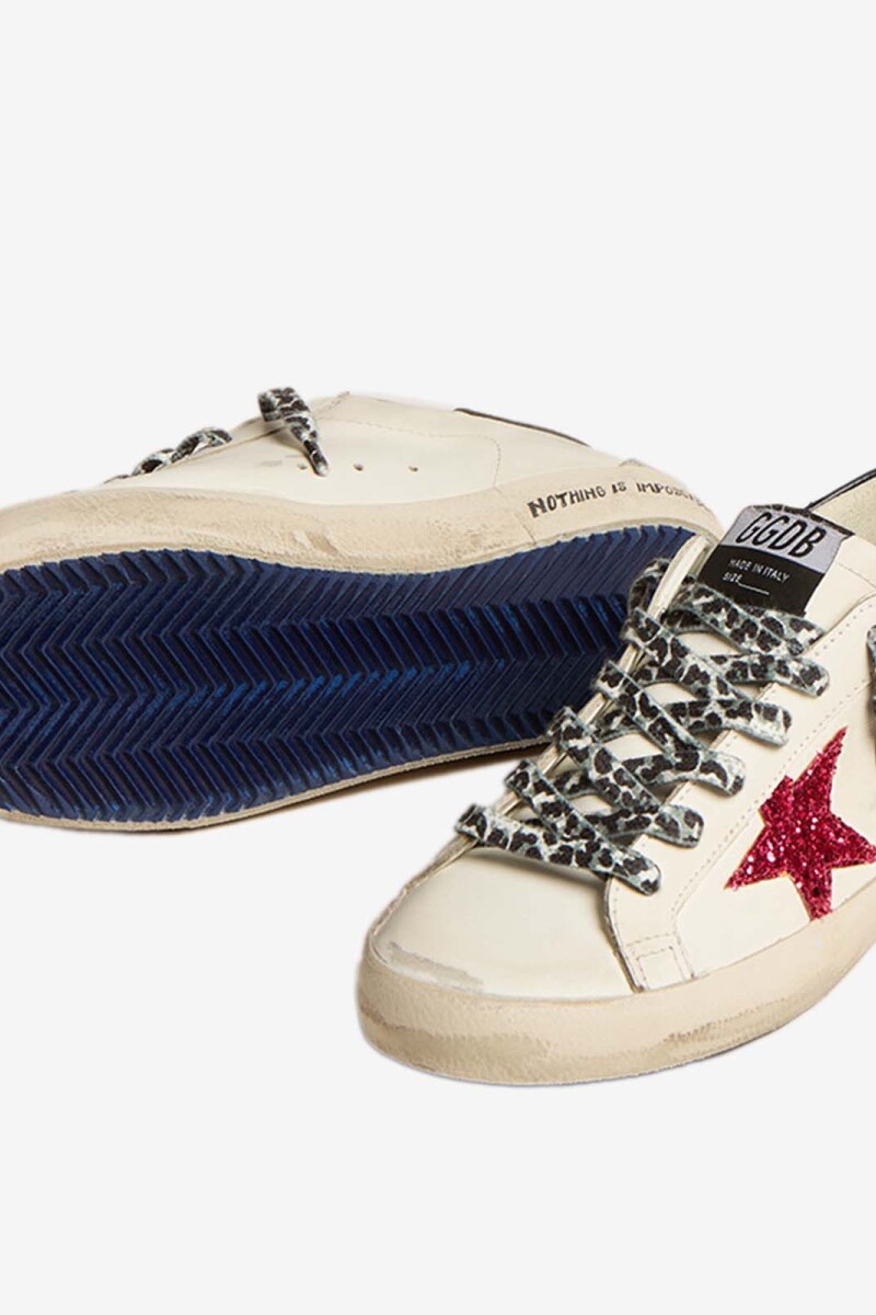 SUPER-STAR LEATHER UPPER SUEDE Blanco