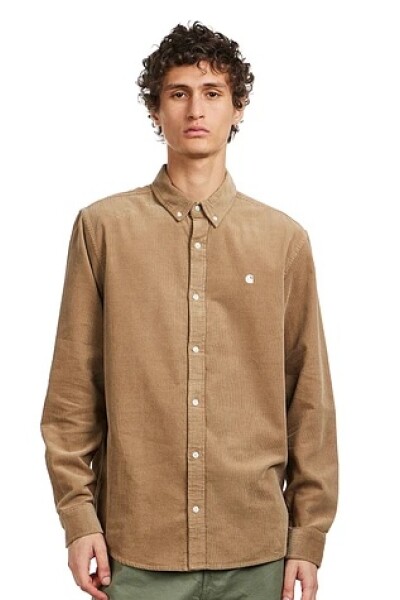 L/S Madison Fine Cord Shirt Beige
