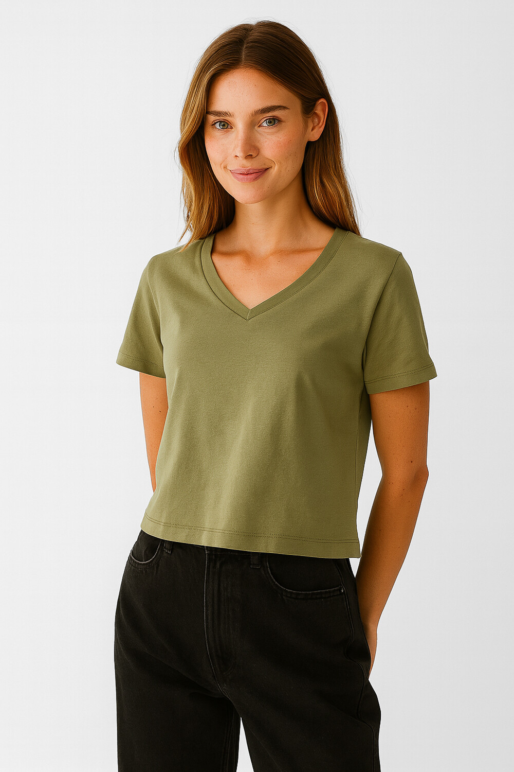 Remera Rasar Verde Oliva Claro