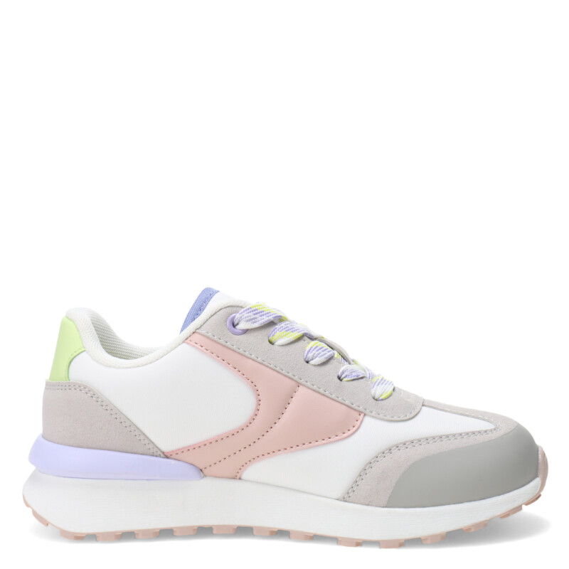 Championes de Niña MINI Miss Carol BAMBEA de colores Blanco - Gris