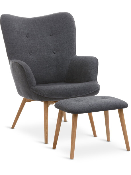 Sillón/apoya pies SKALBORG 1 cuerpo terciopelo gris Sillón/apoya pies SKALBORG 1 cuerpo terciopelo gris