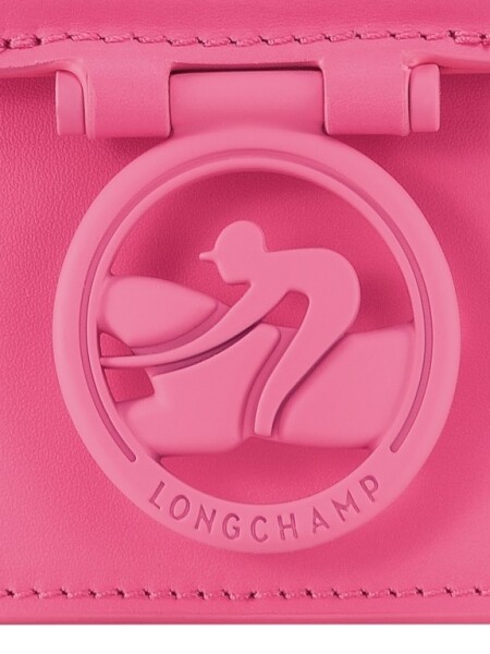 Longchamp -Cartera pequeña de cuero, Box-trot Fucsia
