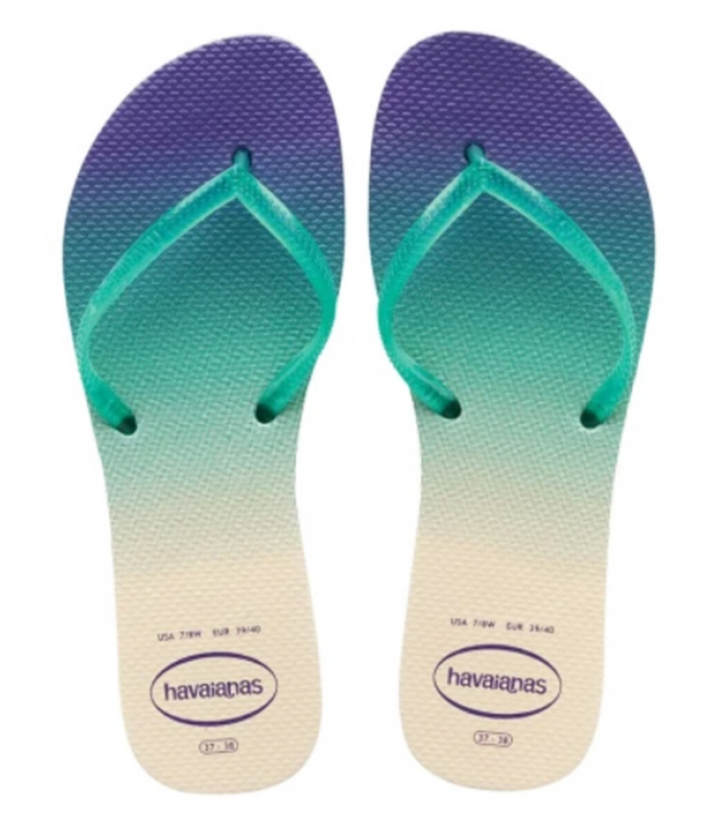 CHINELA T35-36 FLAT SUNSET BAGE/VERDE LAGO FEMENINO HAVAIANAS 