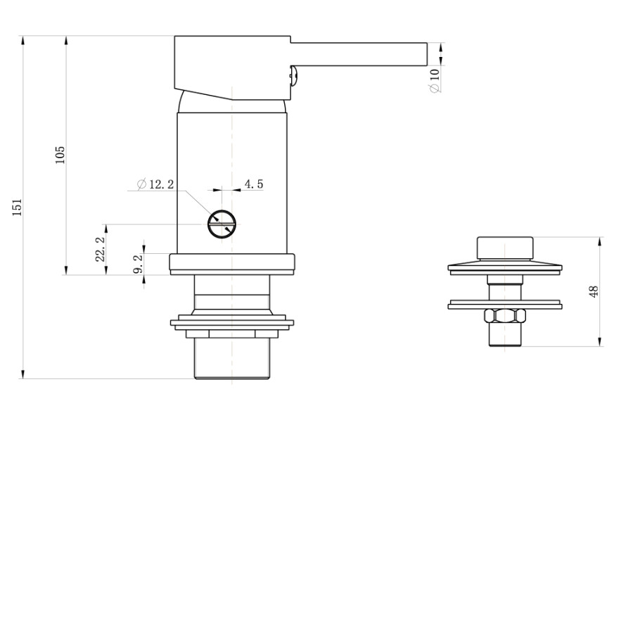 Grifería de Bidet Con Transferencia Nickel Brush Línea New Birillo Grifería de Bidet Con Transferencia Nickel Brush Línea New Birillo