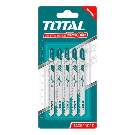 Juego Kit 5 Hojas Sierra Caladora Encastre T para Madera Total Juego Kit 5 Hojas Sierra Caladora Encastre T para Madera Total