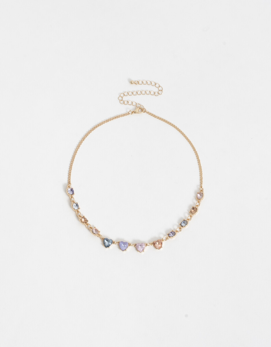 Collar Corto Con Strass 