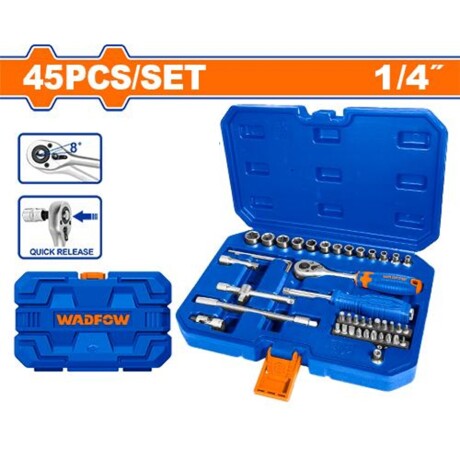 Set 45 Pcs Dados Y Crique 1/4 Wadfow WST4D45 Ub 001