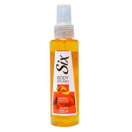 Fragancia Six Body Splash Mango y Papaya 125 ml – Hidratación y Aroma Frutal Fragancia Six Body Splash Mango y Papaya 125 ml – Hidratación y Aroma Frutal