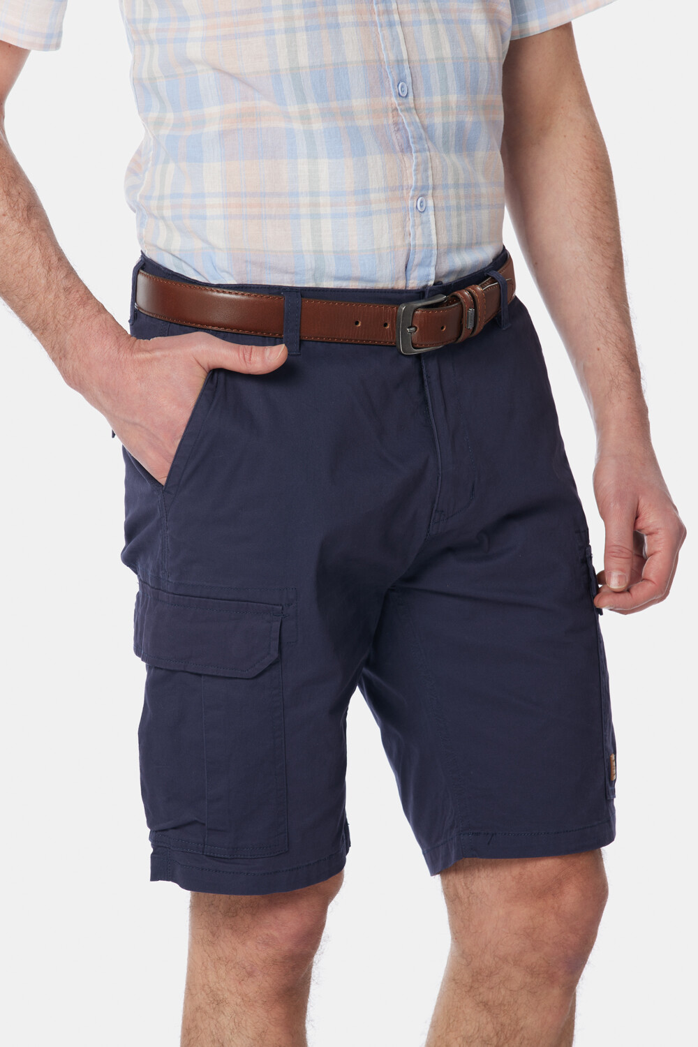 BERMUDA CARGO CON SPANDEX Marino