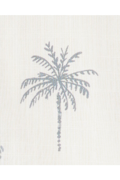 Set dos piezas de algodón, short y camisa, diseño tropical Sin color