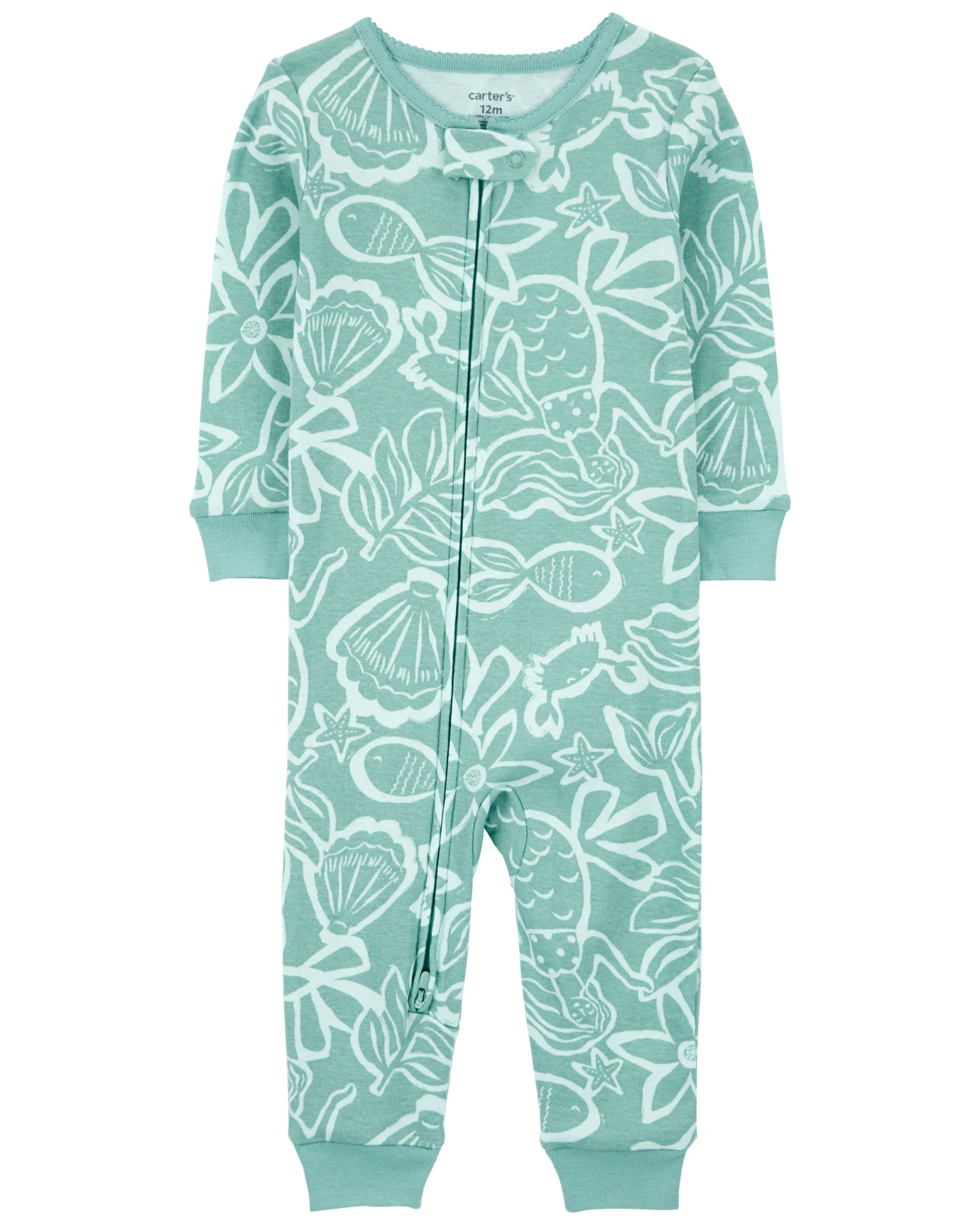 Pijama una pieza de algodón, diseño océano Pijama una pieza de algodón, diseño océano