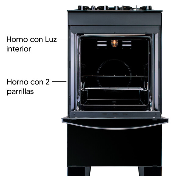 Cocina A Gas James C 804 V COCINA JAMES SUPERGAS C804V NEGRA 7804