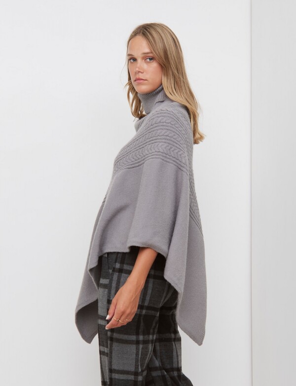 Poncho Trenza GRIS