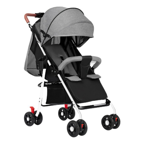 Coche De Paseo Para Bebe 4 Ruedas Chasis Blanco Gris