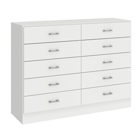 Comoda Cajonera de 10 Cajones para Dormitorio - FE - Blanco Comoda Cajonera de 10 Cajones para Dormitorio - FE - Blanco