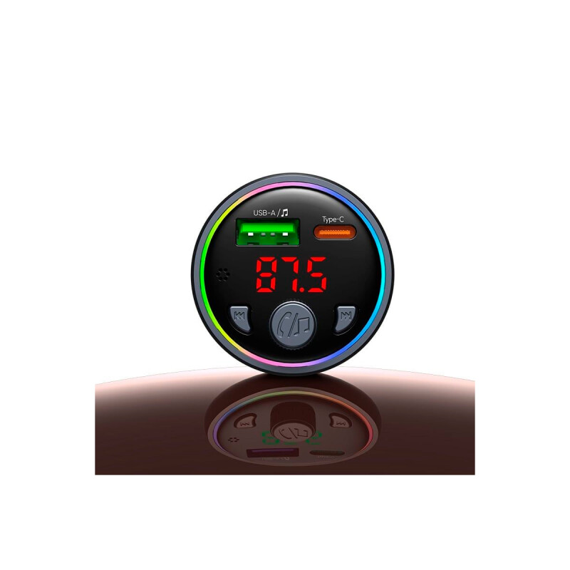 Ficha cargador Usams Bluetooth FM USB-A + USB-C 30W Ficha Cargador Usams Bluetooth Fm Usb-a + Usb-c 30w