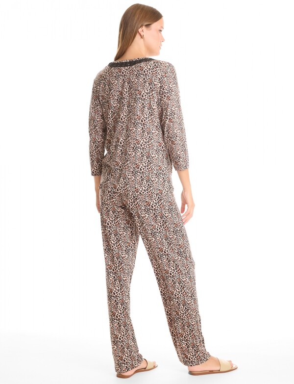 Pijama Con Pantalon TOSTADO/MULTI