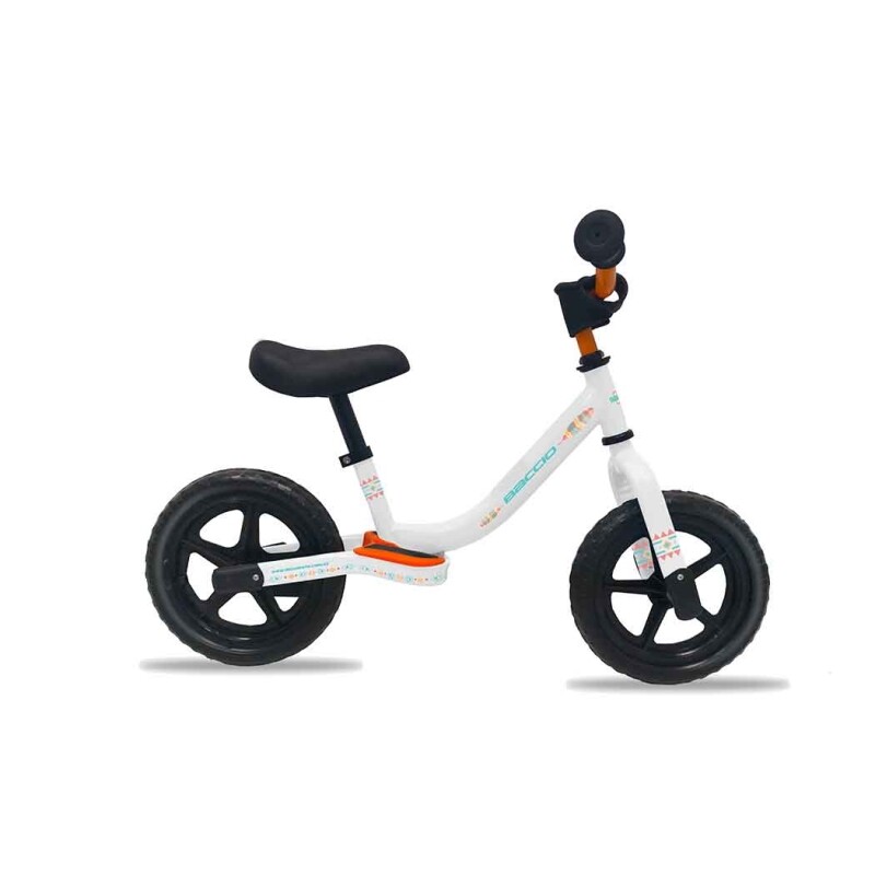 Bicicleta Baccio R.12 Balance Niño Con Apoyapie Blanco/naranja..