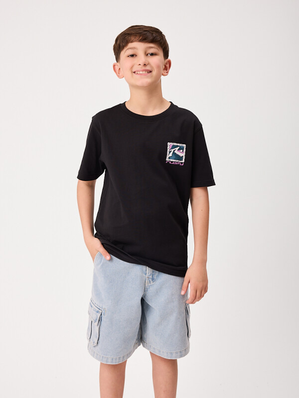 T-SHIRT JASPA TEEN RUSTY Negro