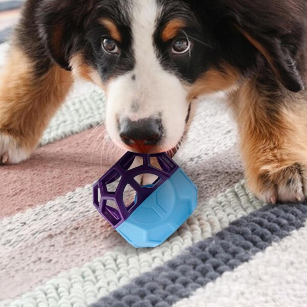 Juguete Pelota Rellenable Perro Con Sonido Resistente Morder Variante Color Violeta