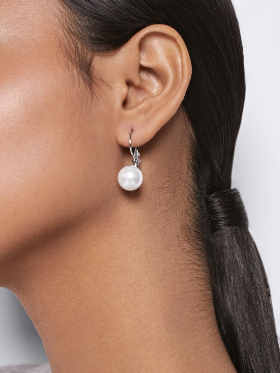 Pendientes Cortos Perla beige