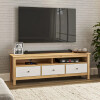 Rack TV 3 Cajones Madera Natural - Mari Blanco
