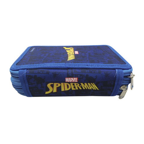 Cartuchera Infantil Spiderman 3 Pisos con Cierre 13 x 20 cm U