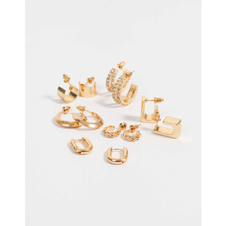 Set De Argollas Essential Dorado