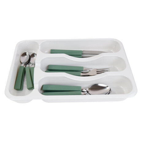 Juego de cubiertos 17pcs verde Martinazzo Juego de cubiertos 17pcs verde Martinazzo