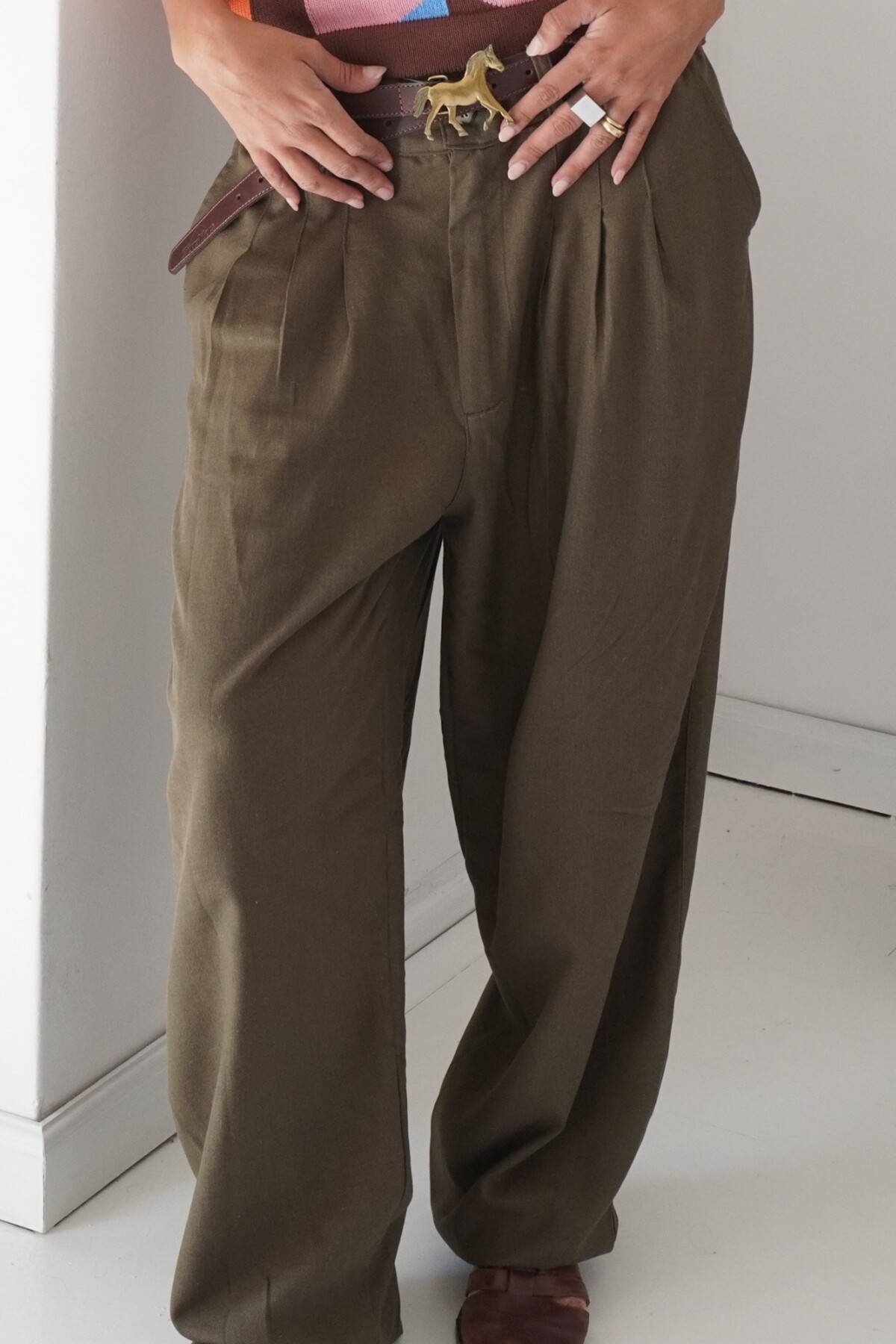 Colorful Gaucho Pants Verde