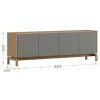 Rack Barcelona 2 Puertas 2 Cajones 1.80 2153vz Rack Barcelona 2 Puertas 2 Cajones 1.80 2153vz