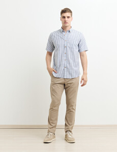 012635 CAMISA HARRINGTON LABEL Blanco/azul Osc