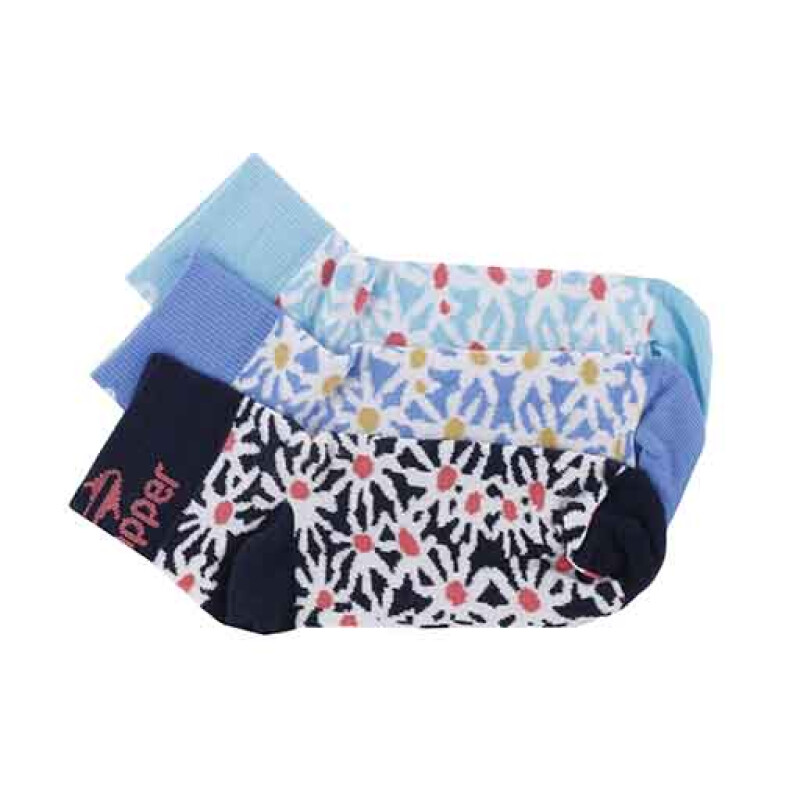 Medias Infantiles Topper x3 caña Baja Celeste - Azul - Turquesa