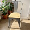Silla tolix Metálica vintage asiento en madera Silla tolix Metálica vintage asiento en madera