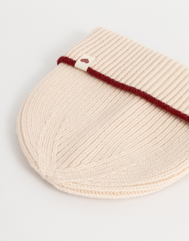 Gorro Romántico Gorro Tejido Con Tag - Rosa Viejo