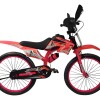 Bicicleta Estilo Moto Cross con Roncador Rodado 20" ROJO
