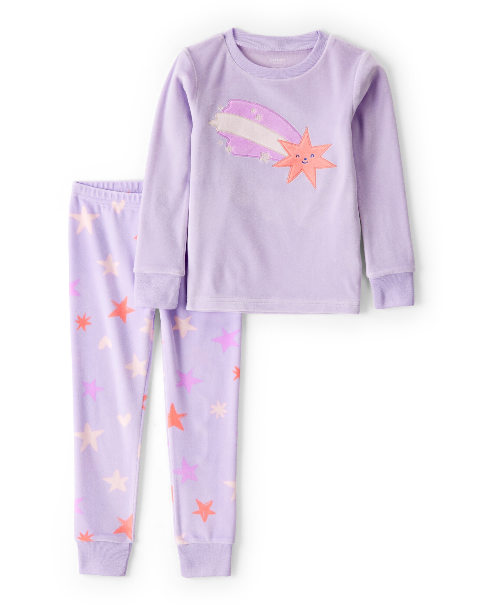 Pijama dos piezas de DreamPlush, remera y pantalón, diseño estrellas Sin color