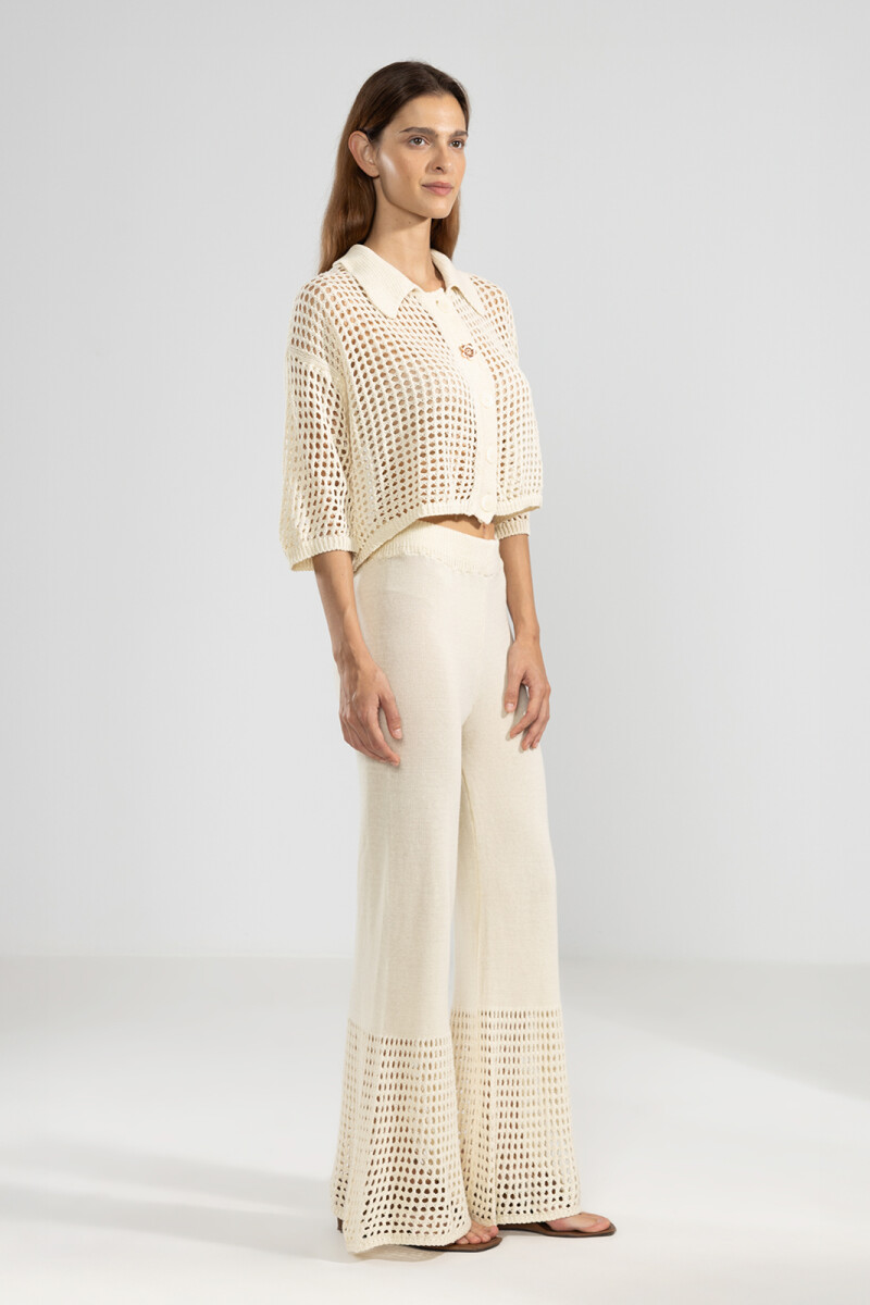 MICA KNIT SHIRT Cream