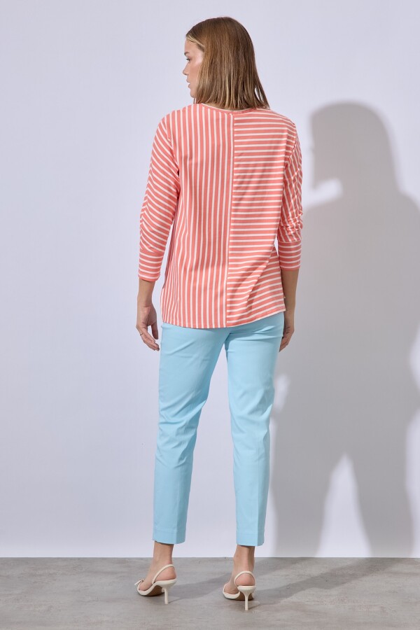 Remera Algodon Lineas CORAL