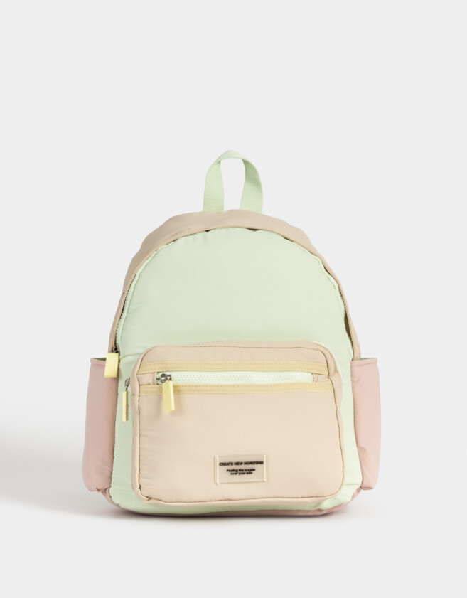 Mochilas Urbanas Color Block Mochila Urbana Colorblock - Acqua Claro