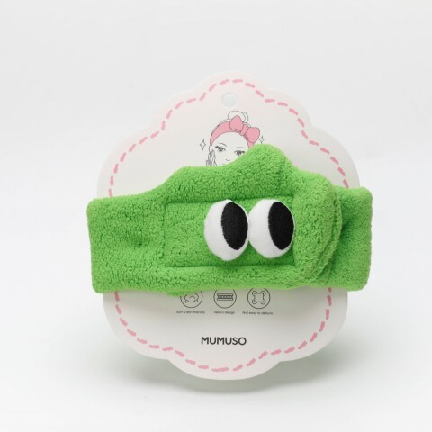 DIADEMA AJUSTABLE CON VELCRO Y OJOS GRANDES (VERDE) DIADEMA AJUSTABLE CON VELCRO Y OJOS GRANDES (VERDE)