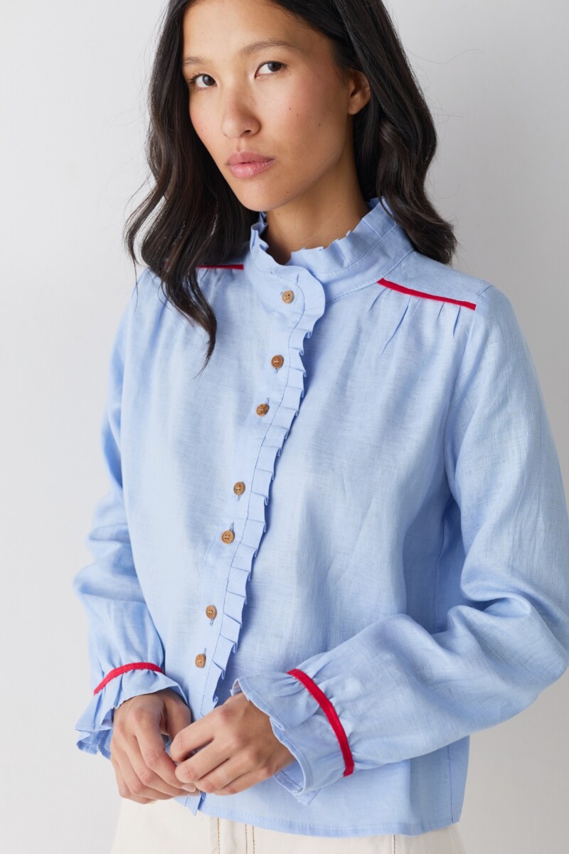 CAMISA SWIM Celeste