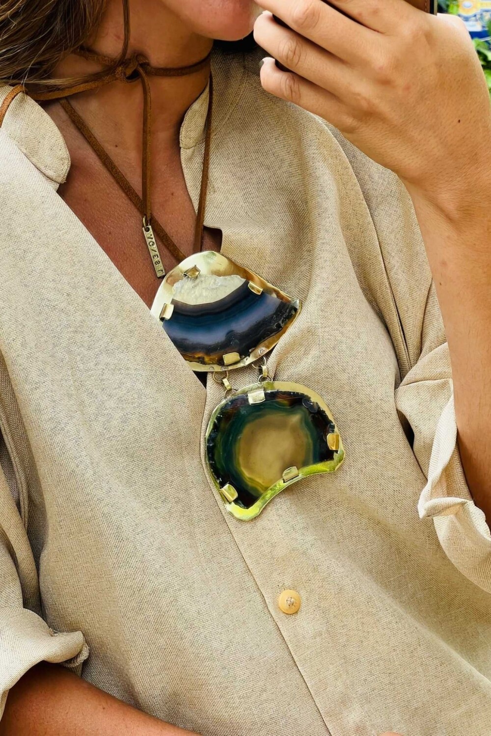 Cracked Necklace Multicolor