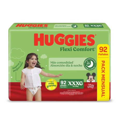 Pañales Huggies Flexi Comfort XXXG 92 Unidades Pañales Huggies Flexi Comfort XXXG 92 Unidades