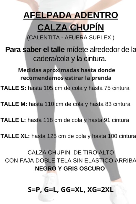 Calza Suplex con felpa adentro Negro