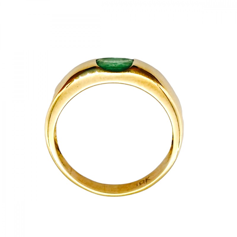 Anillo Solitario-Oro Bajo-Piedra Esmeralda-AN8146 conpiedra